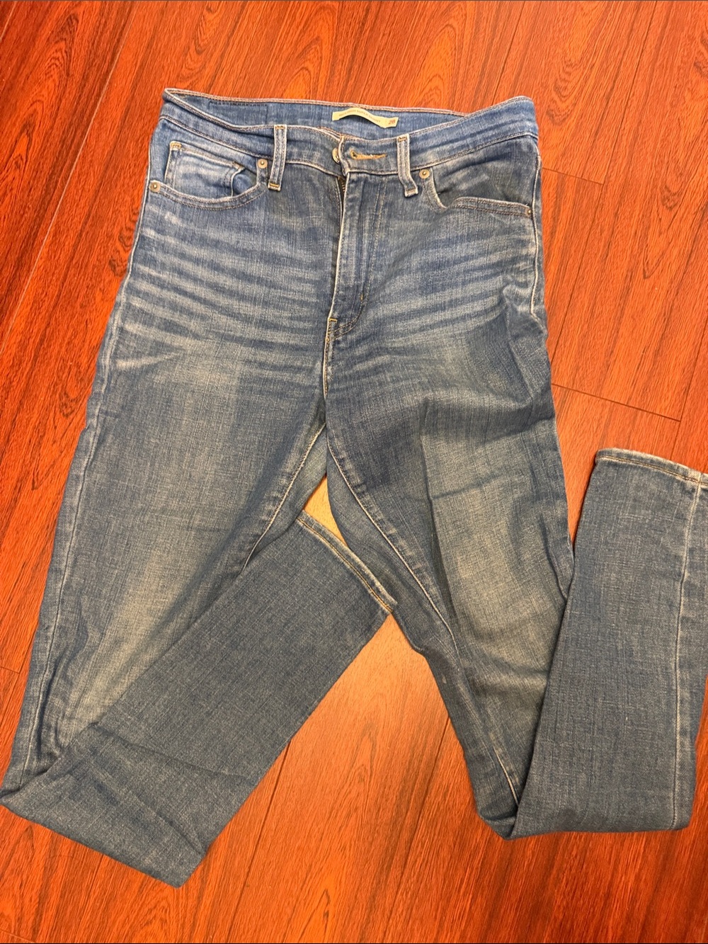 Levis Jeans Womens Mile High Super Skinny Blue Denim